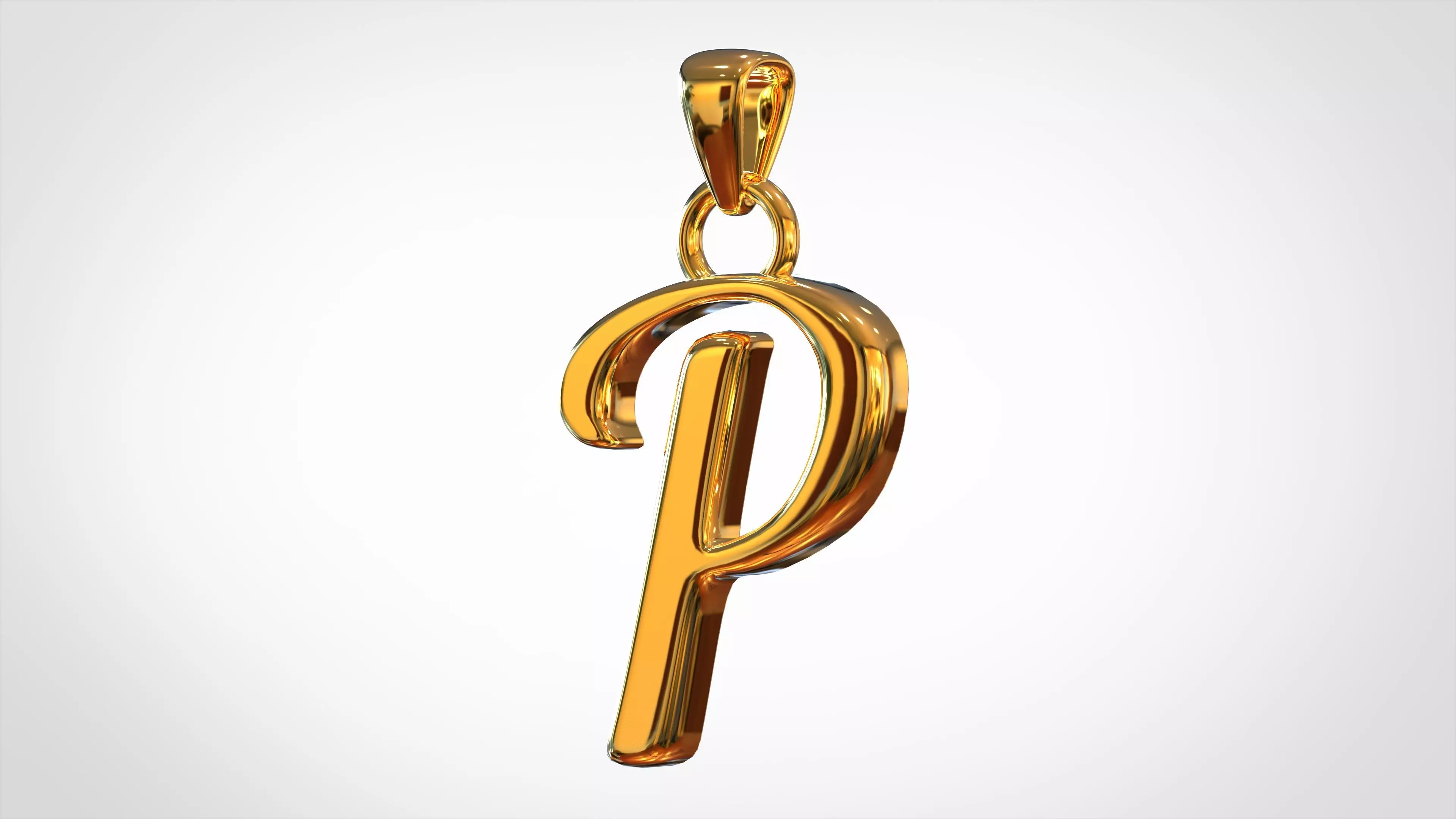 Nautilus Pompilius Font P Pendant 3D print model_0