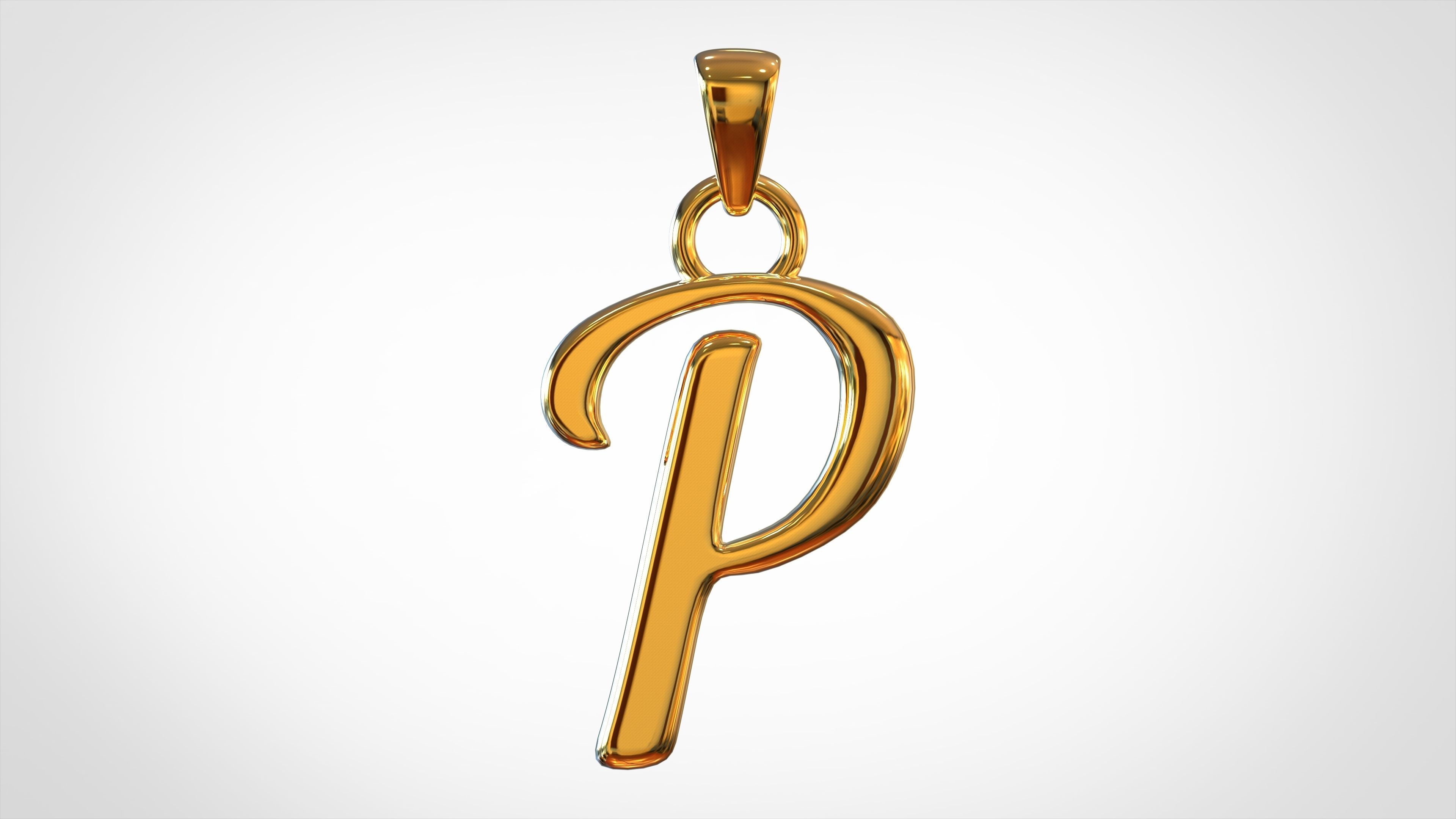 Nautilus Pompilius Font P Pendant 3D print model_1