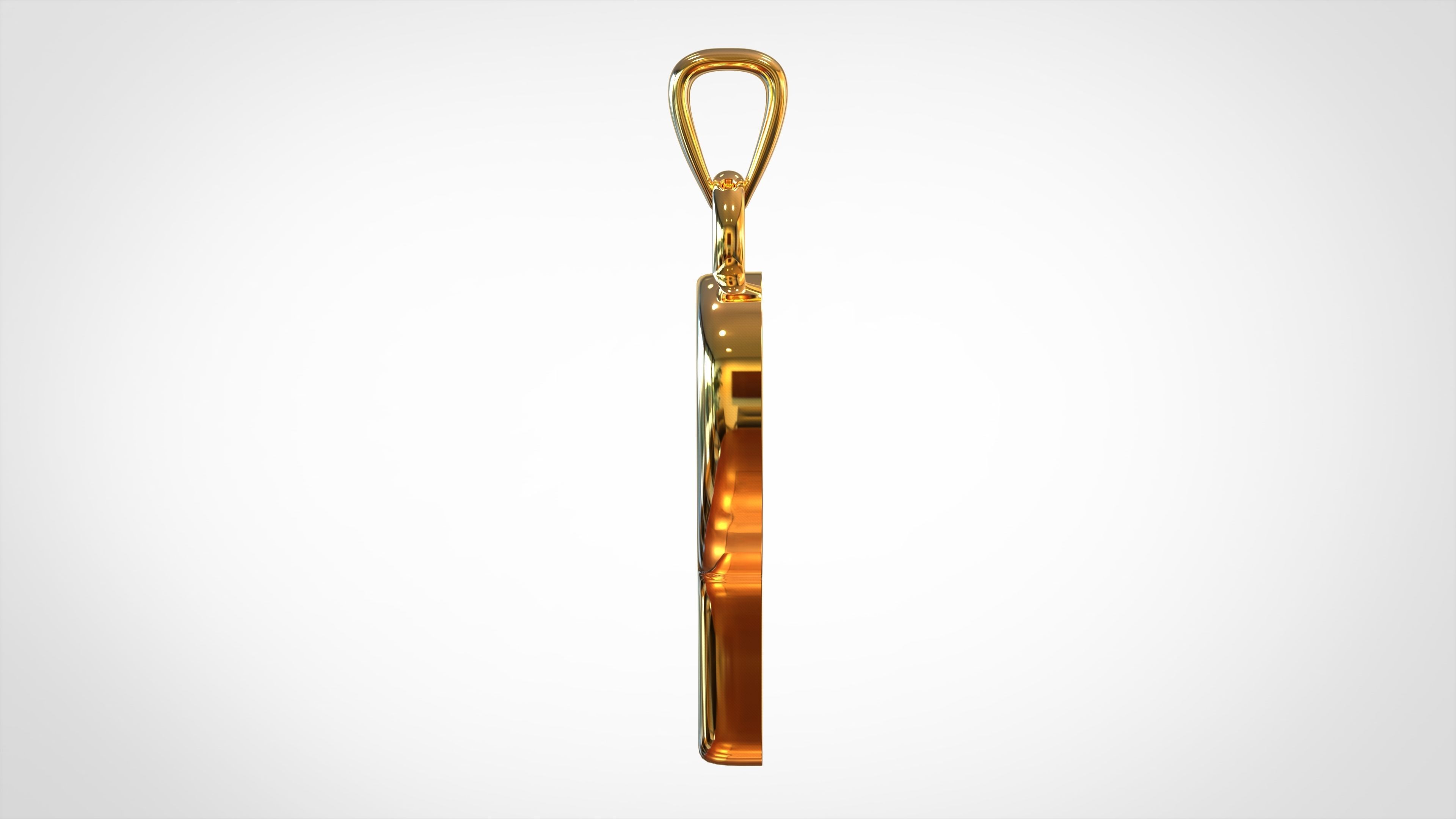 Nautilus Pompilius Font P Pendant 3D print model_2