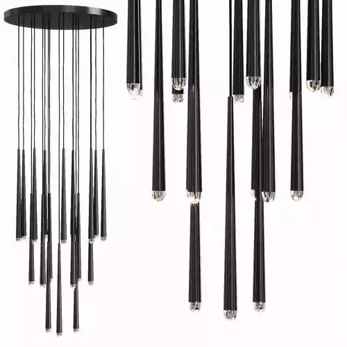 Restoration Hardware AQUITAINE ROUND CHANDELIER 30 Black