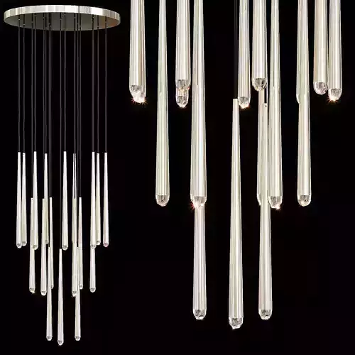 Restoration Hardware AQUITAINE ROUND CHANDELIER 30 Nickel 3D model