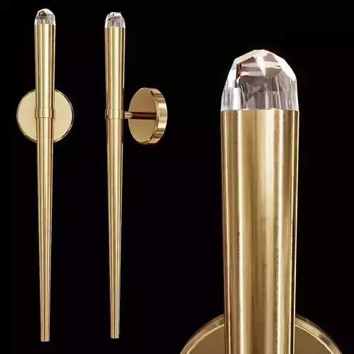 Restoration Hardware AQUITAINE TORCH SCONCE Brass