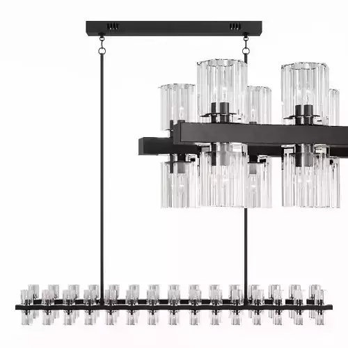 Restoration Hardware ARCACHON LINEAR CHANDELIER 54 Black