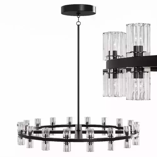 Restoration Hardware ARCACHON ROUND CHANDELIER 36 Black