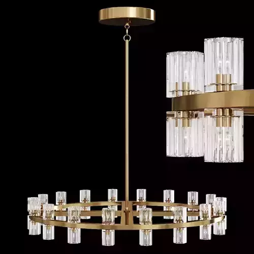 Restoration Hardware ARCACHON ROUND CHANDELIER 36 Brass