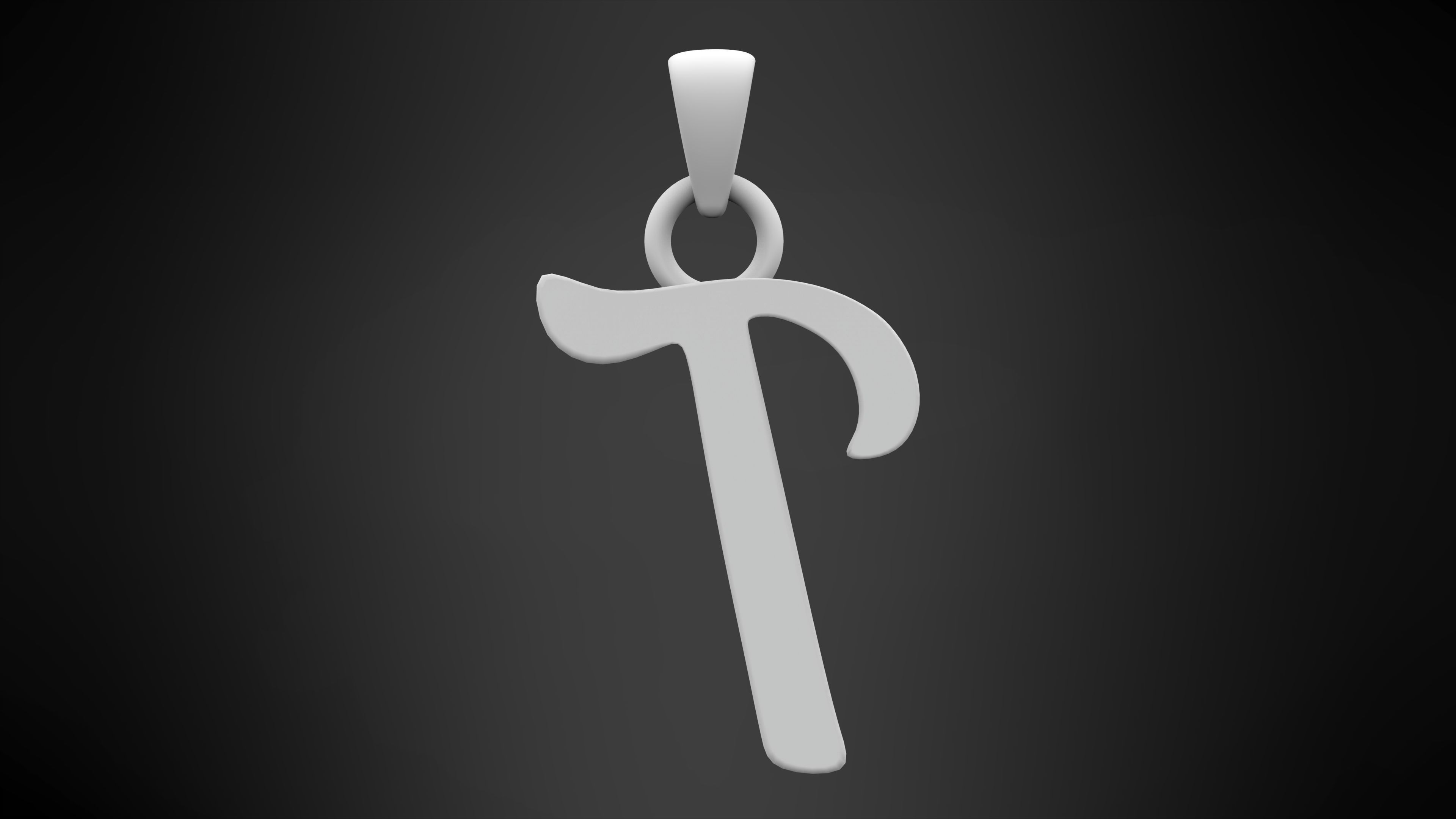 Nautilus Pompilius Font T Pendant 3D print model_7