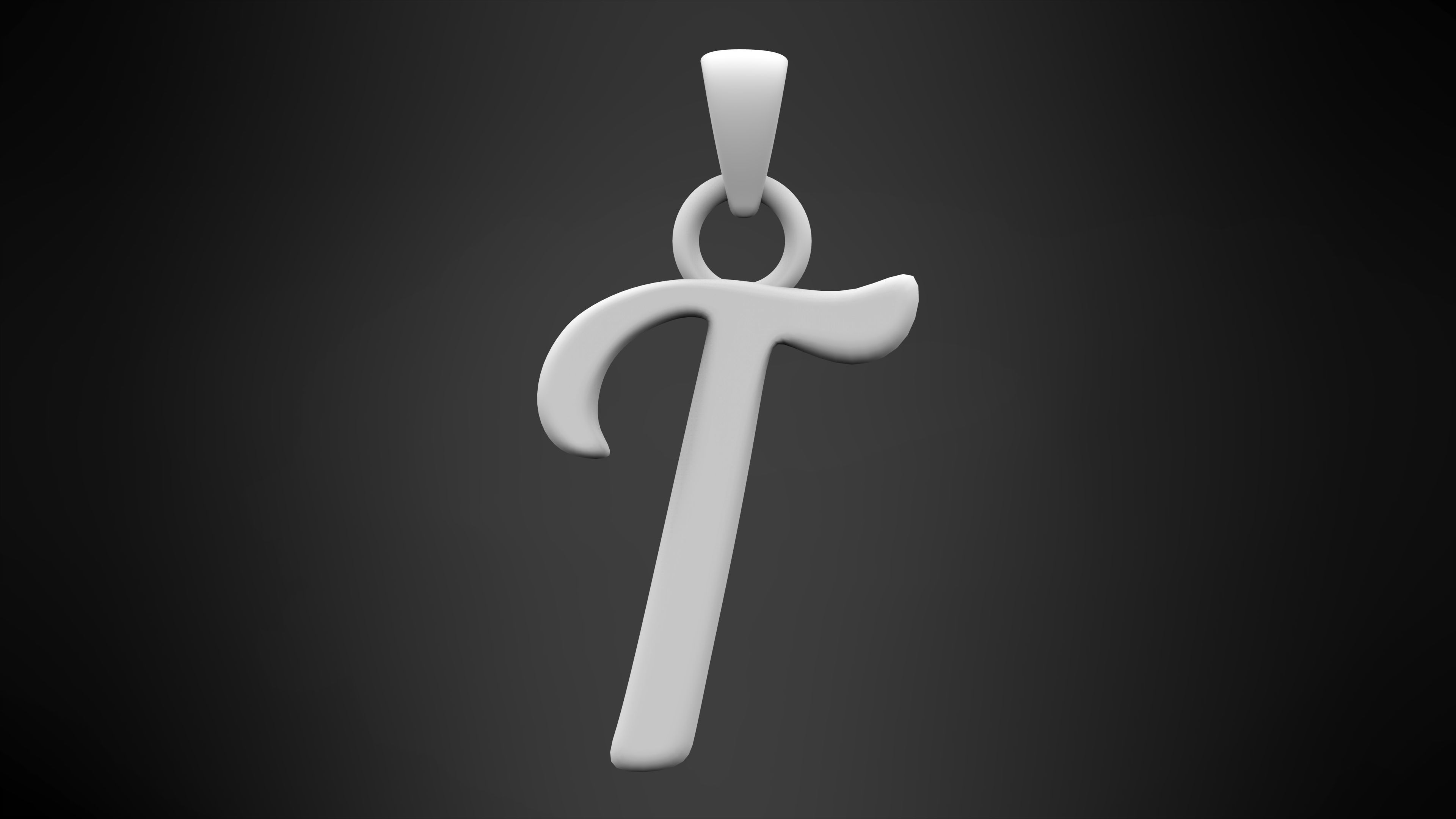 Nautilus Pompilius Font T Pendant 3D print model_5