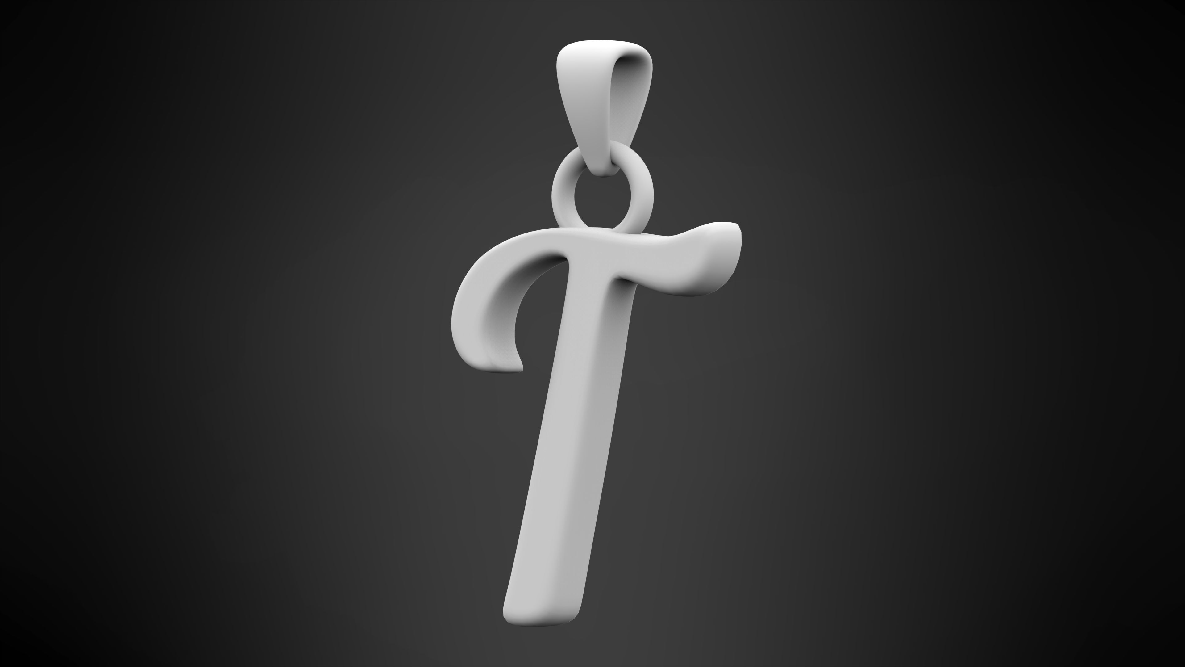 Nautilus Pompilius Font T Pendant 3D print model_4