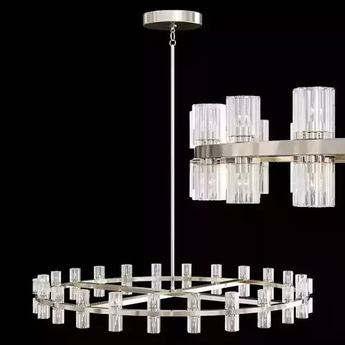 Restoration Hardware ARCACHON ROUND CHANDELIER 48 Nickel