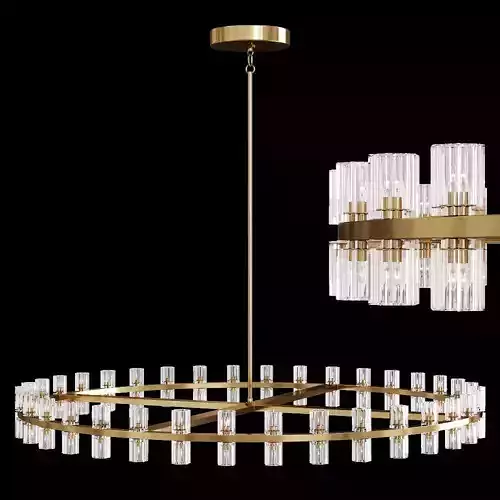 Restoration Hardware ARCACHON ROUND CHANDELIER 60 Brass