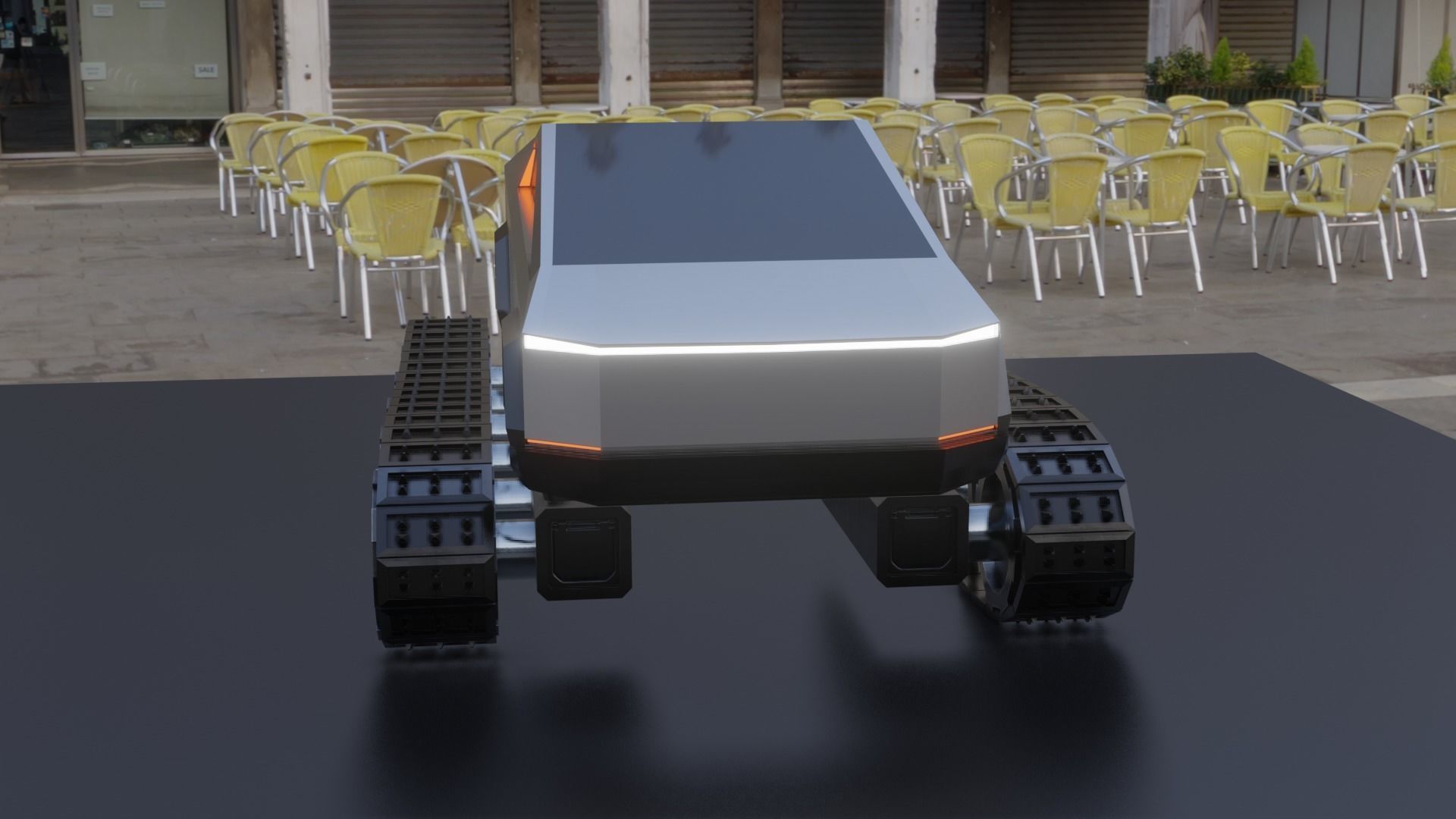 Tesla Cybertruck Low-poly 3D model_18