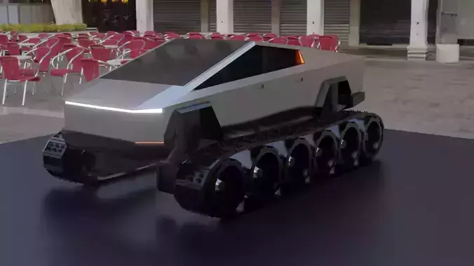 Tesla Cybertruck Low-poly 3D model