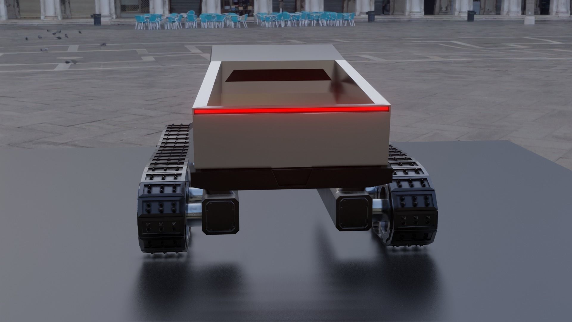 Tesla Cybertruck Low-poly 3D model_9