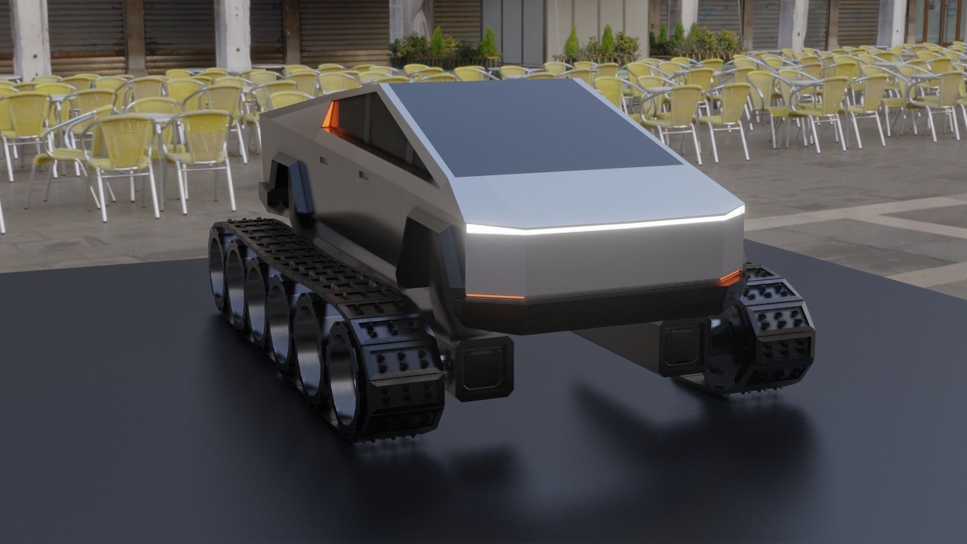 Tesla Cybertruck Low-poly 3D model_17