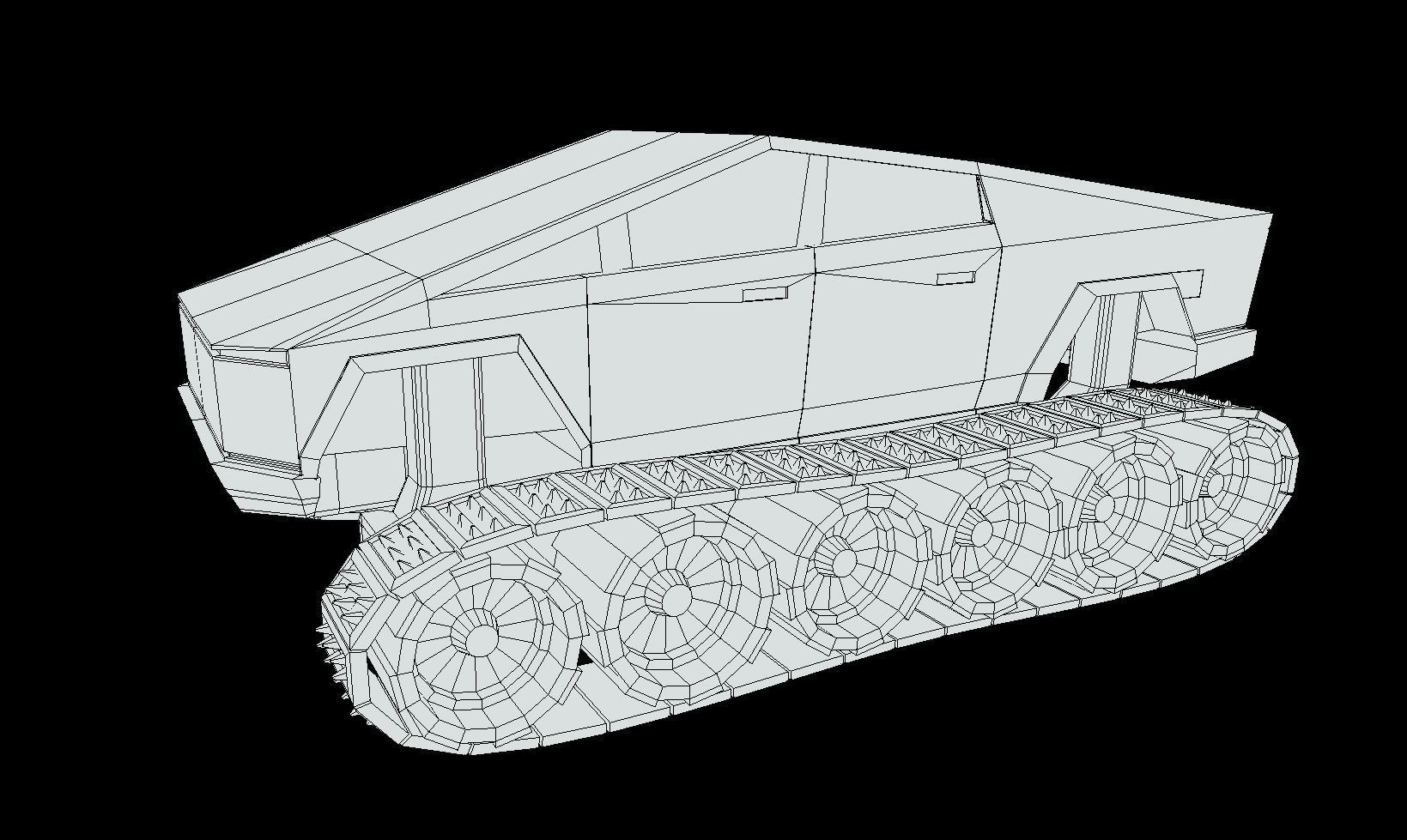 Tesla Cybertruck Low-poly 3D model_24