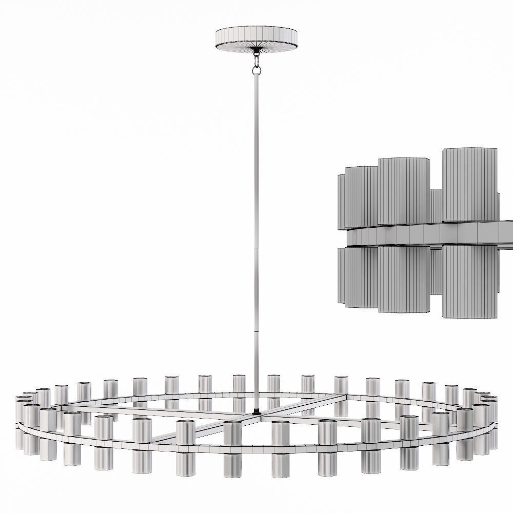 Restoration Hardware ARCACHON ROUND CHANDELIER 60 Nickel 3D model_1