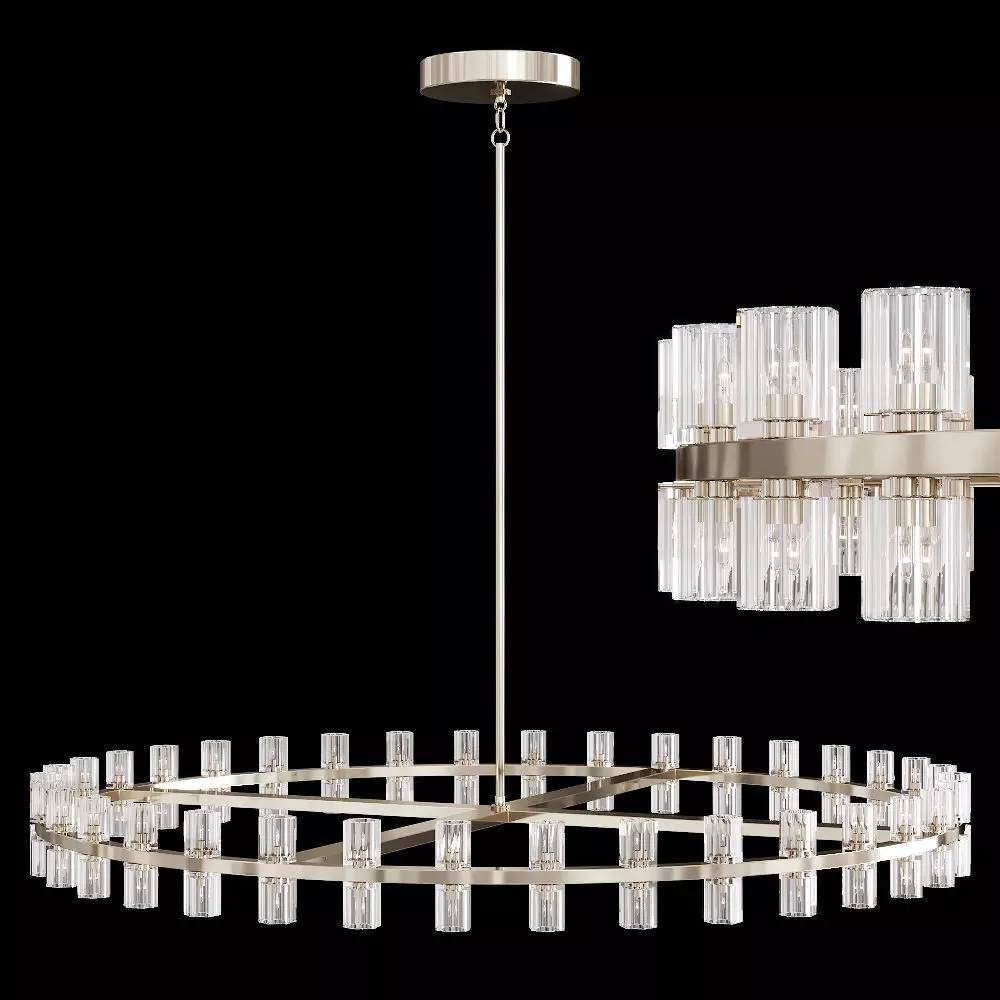 Restoration Hardware ARCACHON ROUND CHANDELIER 60 Nickel 3D model_0