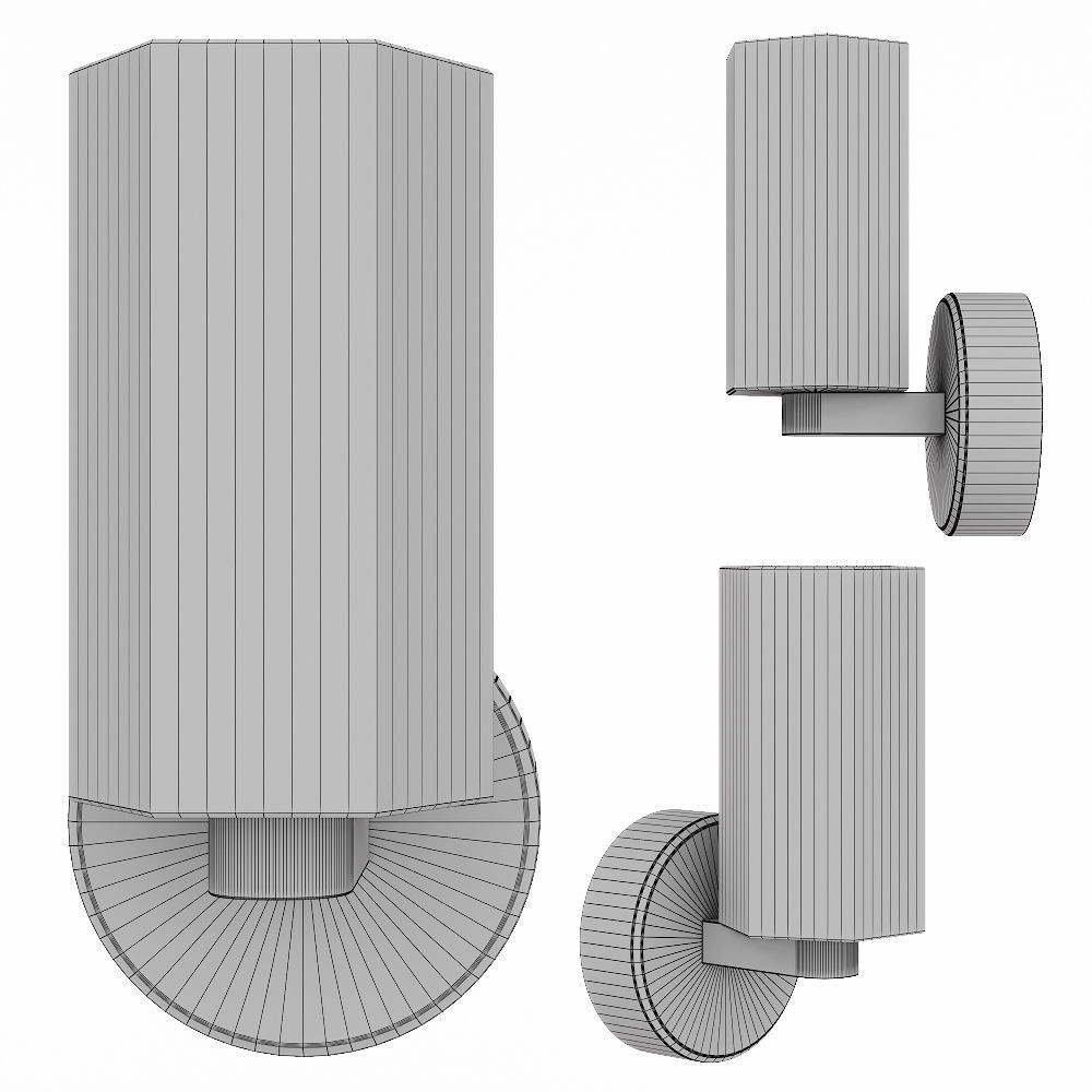 Restoration Hardware ARCACHON SINGLE SCONCE Nickel 3D model_1
