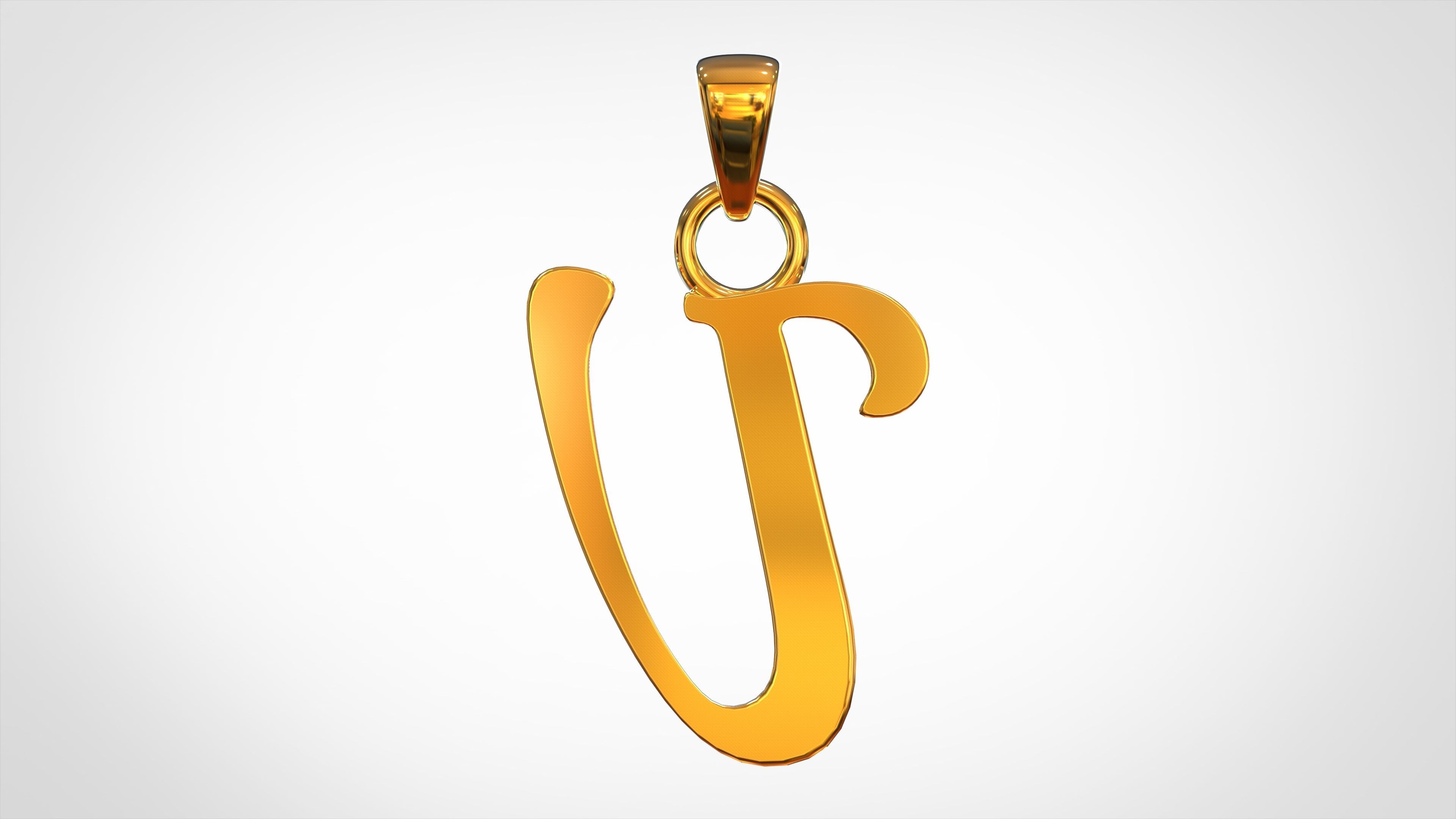 Nautilus Pompilius Font U Pendant 3D print model_3