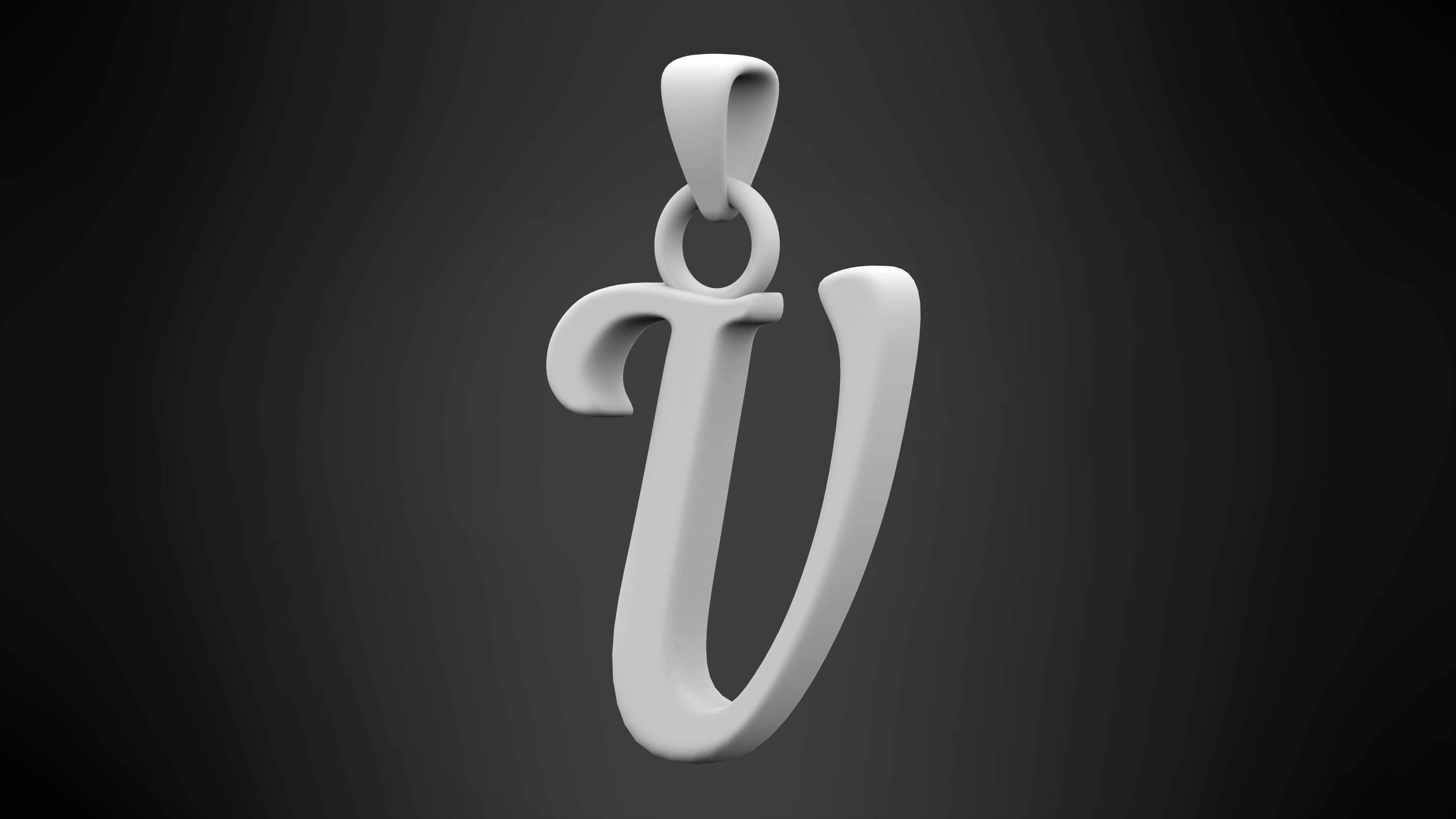 Nautilus Pompilius Font U Pendant 3D print model_4