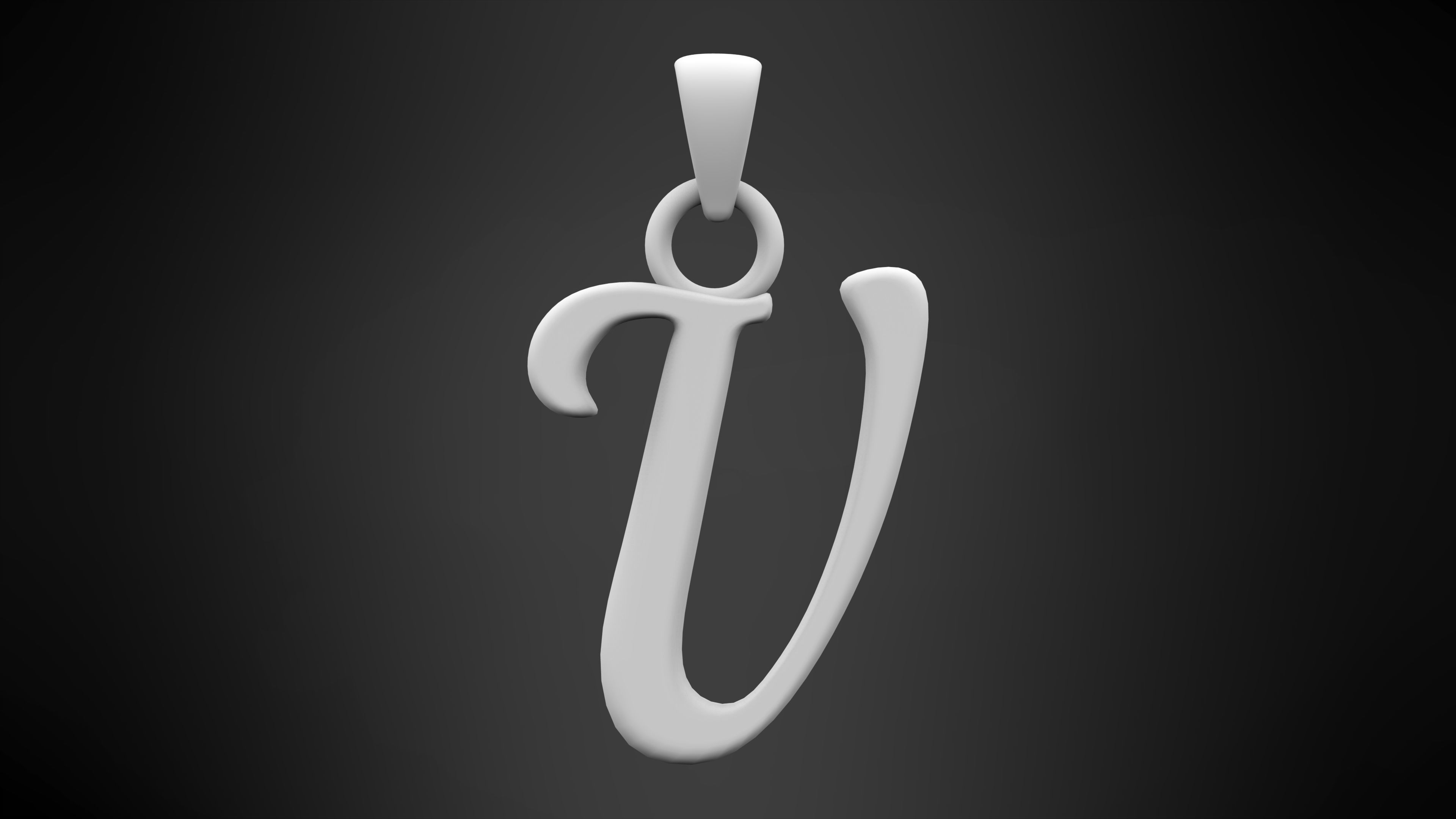 Nautilus Pompilius Font U Pendant 3D print model_5