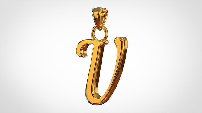 Nautilus Pompilius Font U Pendant 3D print model