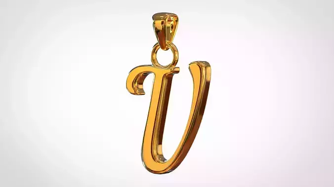 Nautilus Pompilius Font U Pendant 3D print model