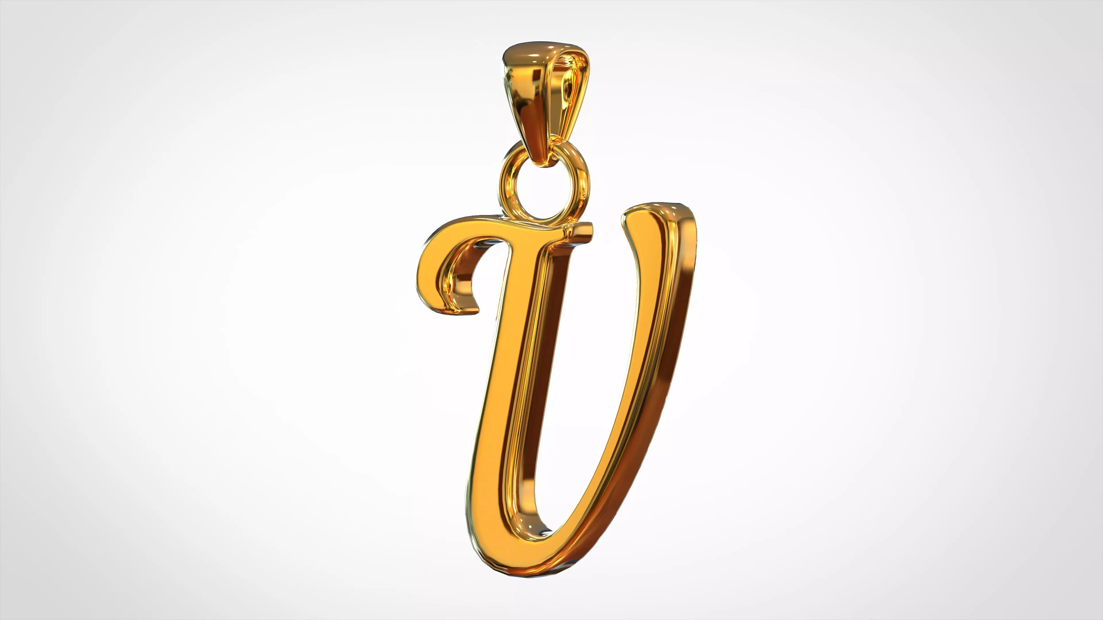 Nautilus Pompilius Font U Pendant 3D print model_0