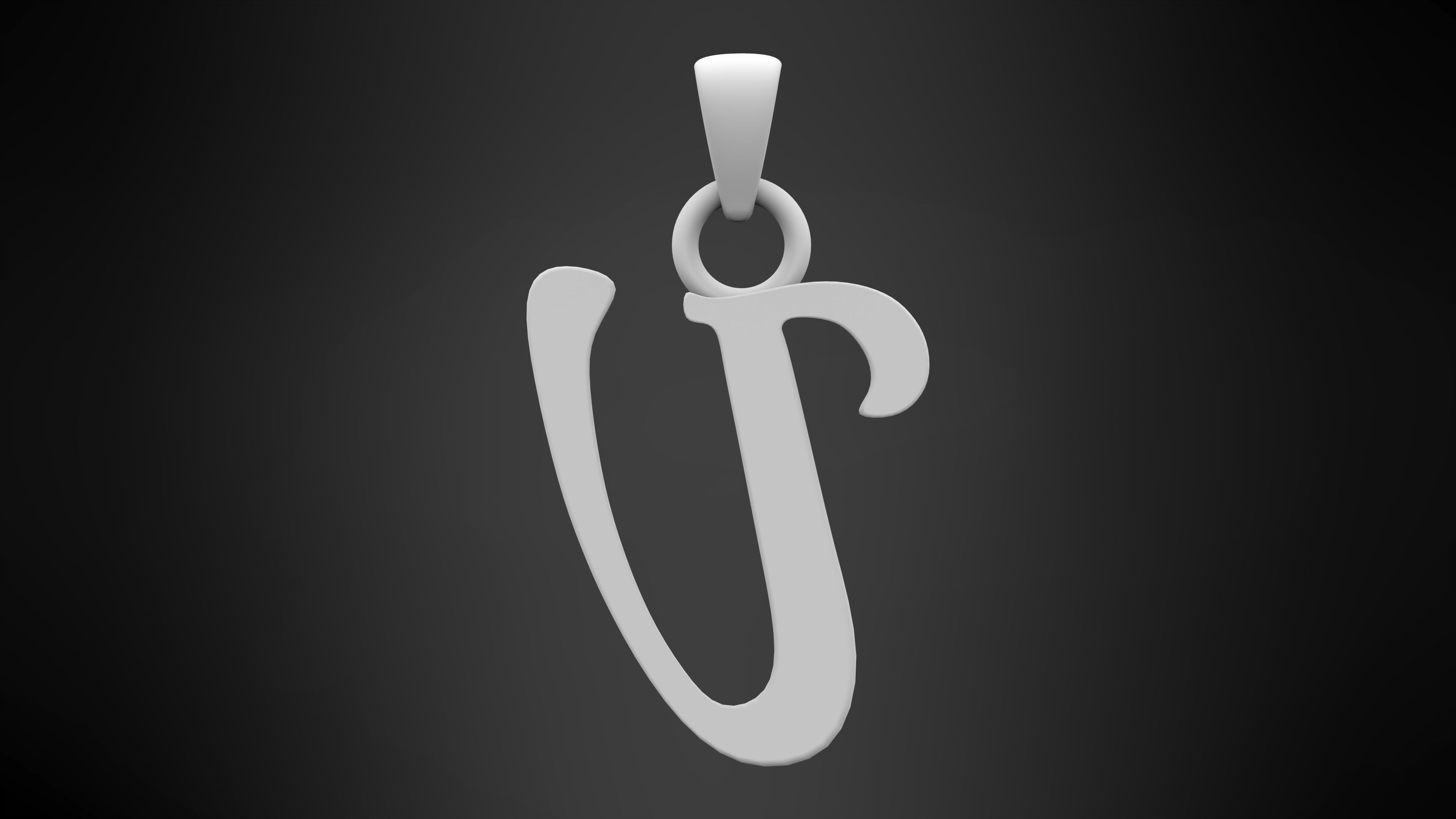 Nautilus Pompilius Font U Pendant 3D print model_7