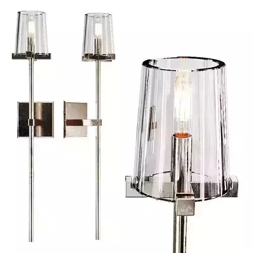 RH PAUILLAC TORCHE SCONCE Glass shade and Nickel