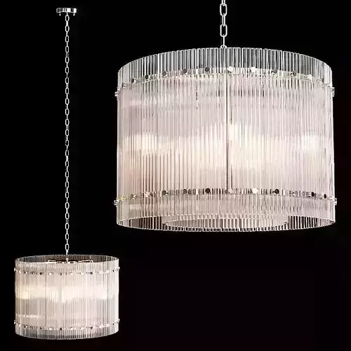 Restoration Hardware SAN MARCO 1-TIER ROUND CHANDELIER 22 Nickel