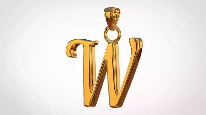 Nautilus Pompilius Font W Pendant 3D print model