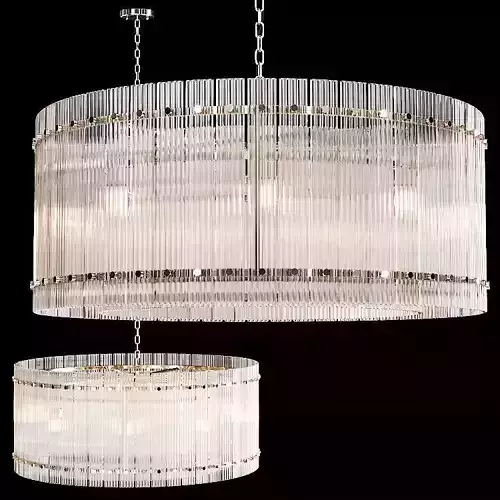 Restoration Hardware SAN MARCO 1-TIER ROUND CHANDELIER 36 Nickel