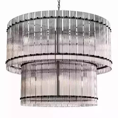 Restoration Hardware SAN MARCO 2-TIER ROUND CHANDELIER 36 Black