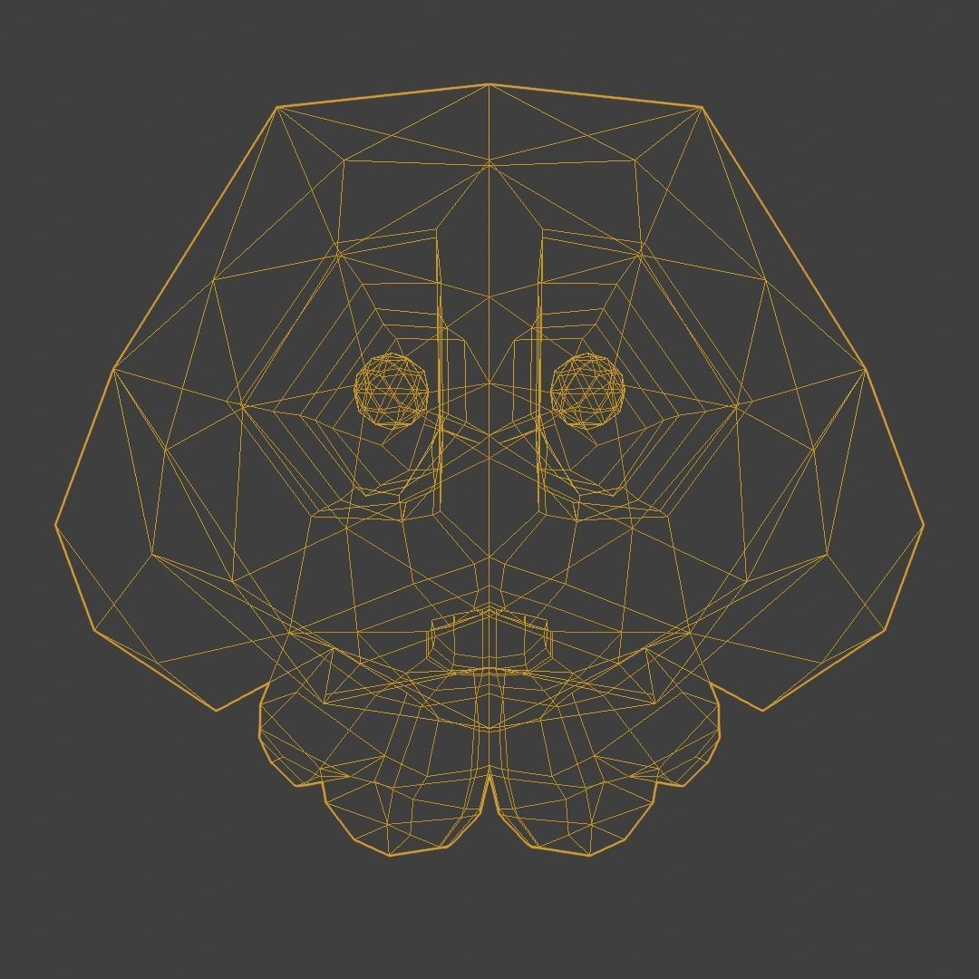 CARTOON SKULL - BLENDER Low-poly 3D model_1