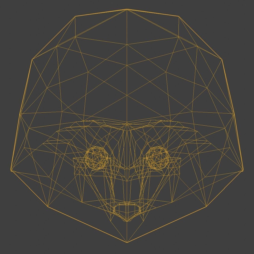 CARTOON SKULL - BLENDER Low-poly 3D model_8