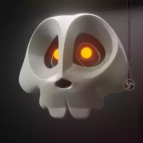 CARTOON SKULL - BLENDER Low-poly 3D model