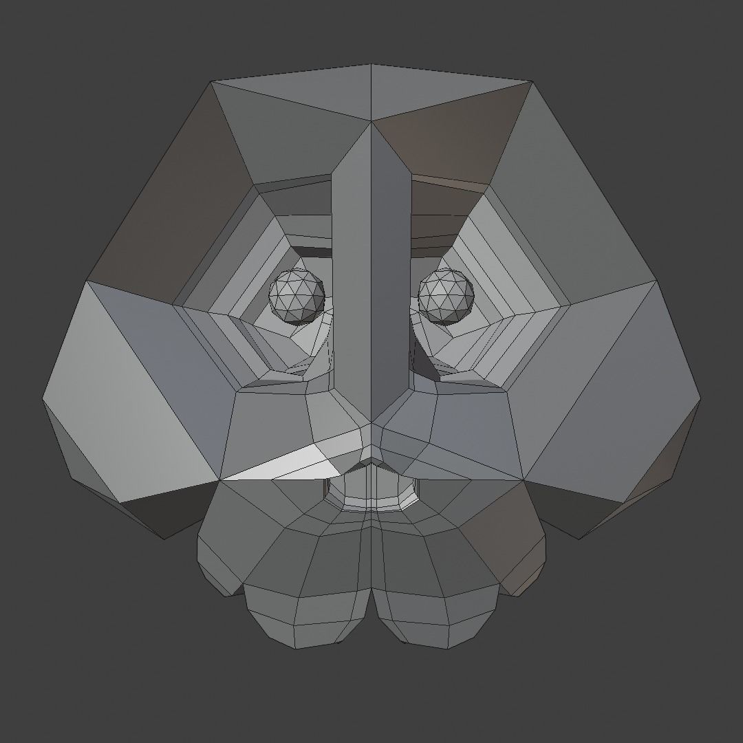 CARTOON SKULL - BLENDER Low-poly 3D model_2