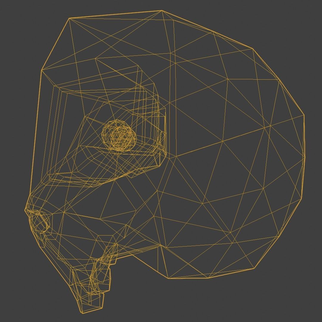 CARTOON SKULL - BLENDER Low-poly 3D model_4