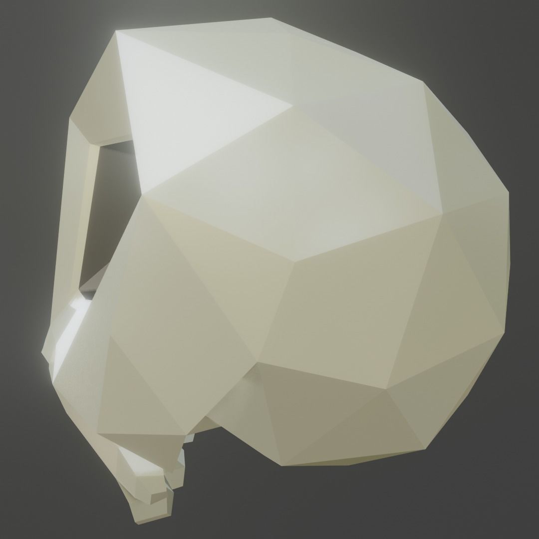 CARTOON SKULL - BLENDER Low-poly 3D model_7