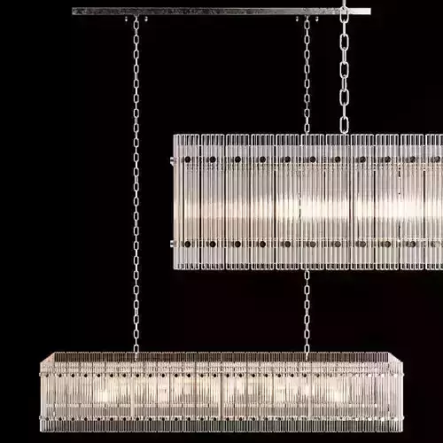 Restoration Hardware SAN MARCO LINEAR CHANDELIER 54 Nickel