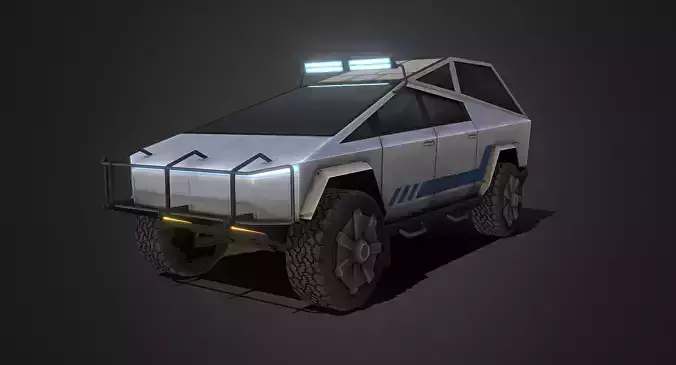Tesla Cybertruck Off-road Edition  Low-poly 3D model