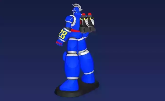 tetsujin28 modeling robot low poly