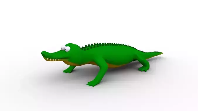 Cartoon Crocodile - Rigged