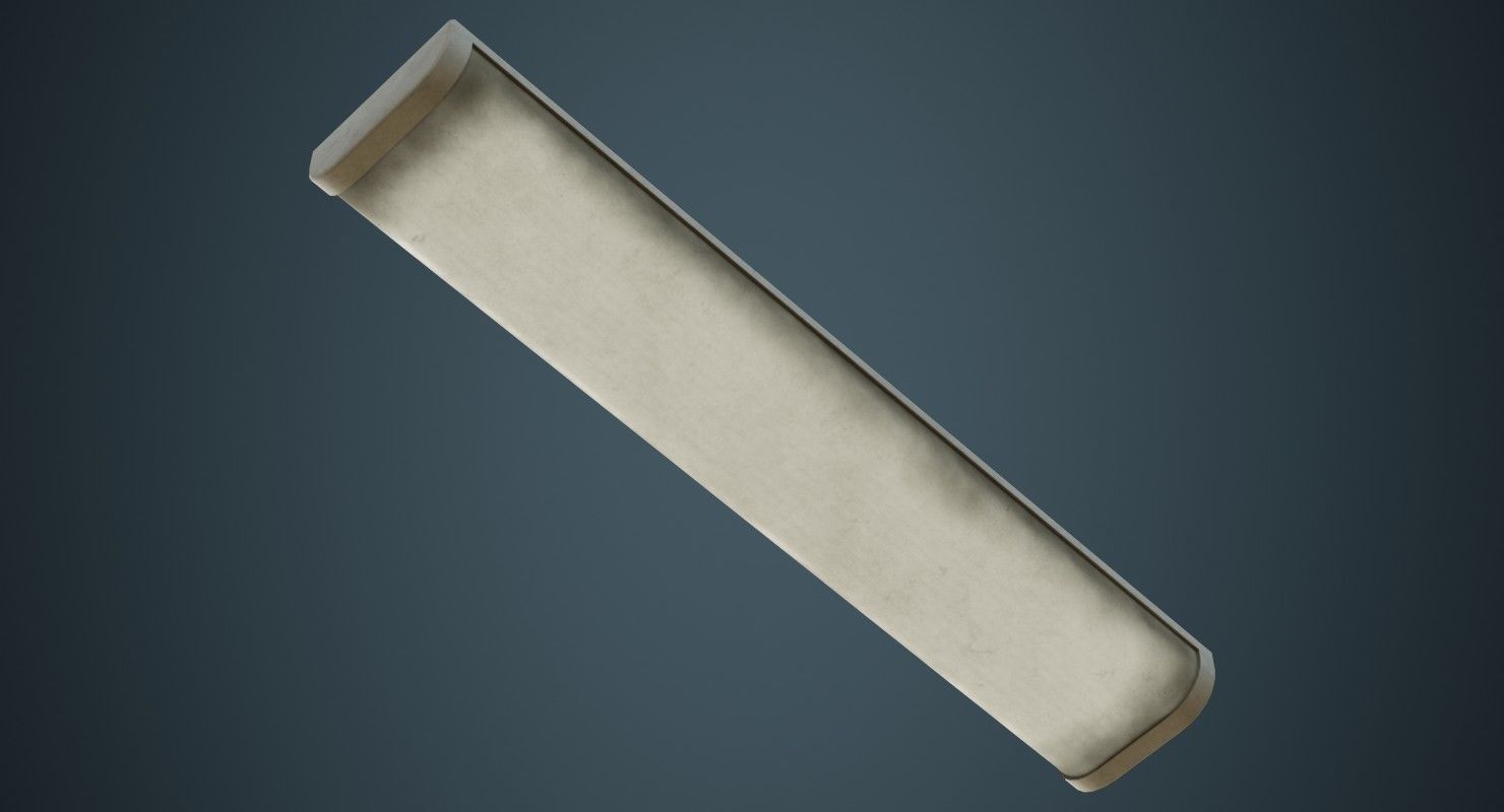 Fluorescent Bulb 2B Low-poly 3D model_3