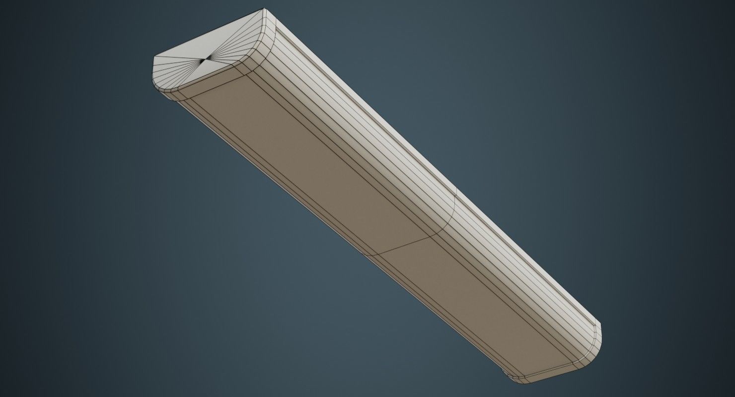 Fluorescent Bulb 2B Low-poly 3D model_6