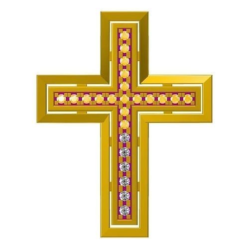JCD Format Vintagecriss-cross shape pendant  jewelry cad 3D print model