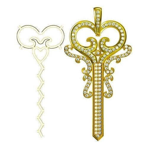 JCD Format Gold key shape pendant  3design price 3D print model