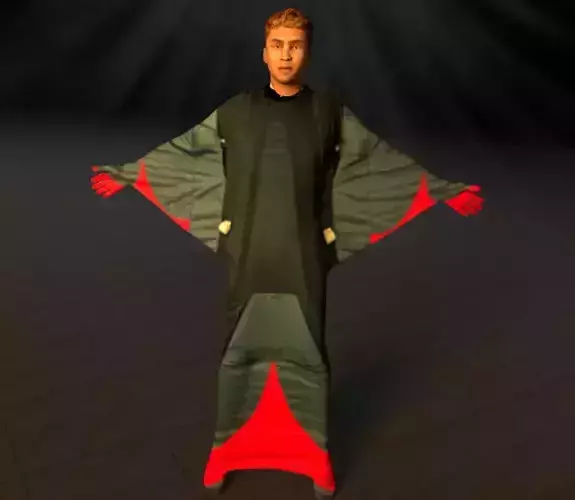 skyDiver 3d model woman