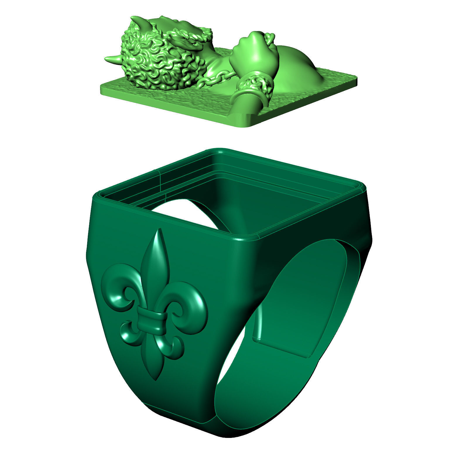 Ring On a leash 3D print model_11